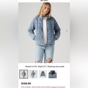 Levi’s Quilted Denim Bomber Jacket XL